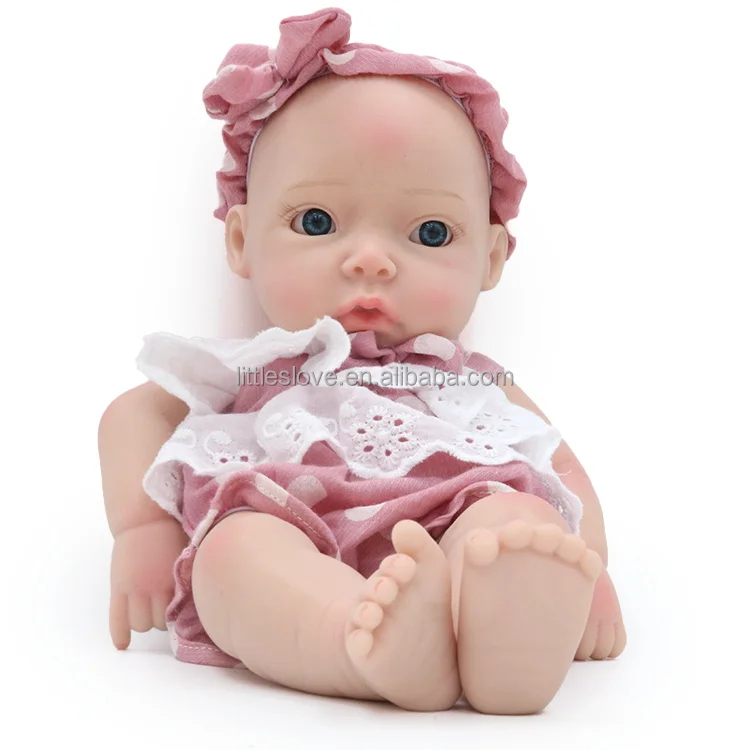 11inch 780G Reborn Dolls Full Solid Silicone Lifelike Mini Bebe Reborn Doll Girl De Silicona Cuerpo Entero