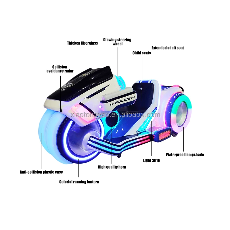 Amusement Park Equipment Battery Operated Motorbike Amusement Electric Motorcycle Bumper Cars