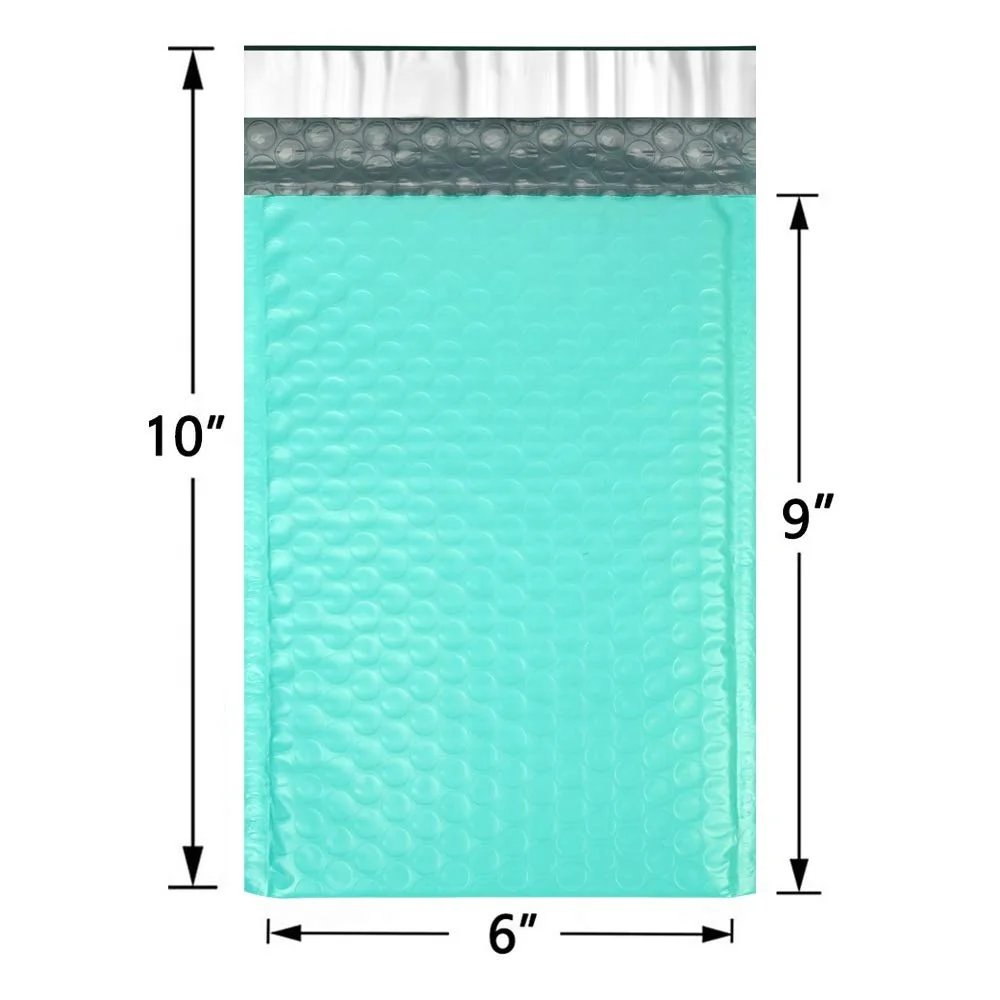 6*10 Inch Custom Water-proof Postal Satchels Bubble Lining Strong Biogradeable Postage Bags Packaging Bubble Mailing Bags