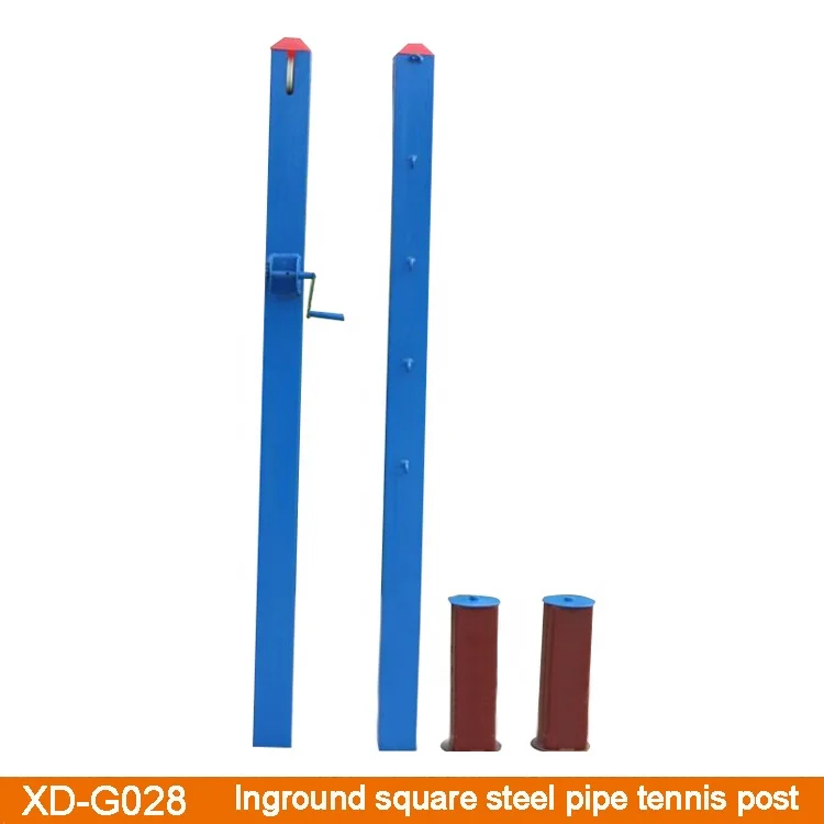 China Factory Price Inground Steel Tennis Training Equipment Tennis Posts and Net