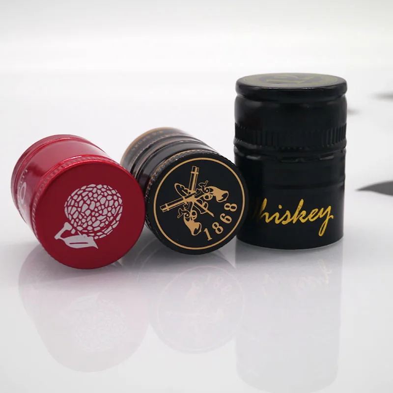 Wine glass bottle used screw cap 28 mm 30 mm 31.5 mm  ropp metal aluminum cap  closures pilfer proof lid metal ropp screws caps