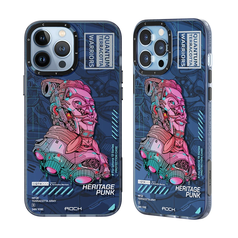 ROCK Fashion Impression InShare Protective Case Punk Series Terracotta Army Style for iPhone 13 13 Pro 13 Pro max