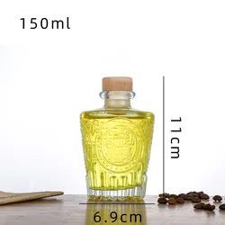 Different Shape 50ML 100ml 150ml 200ml 250ml Mini Liquor Wine Glass Bottle For Sale