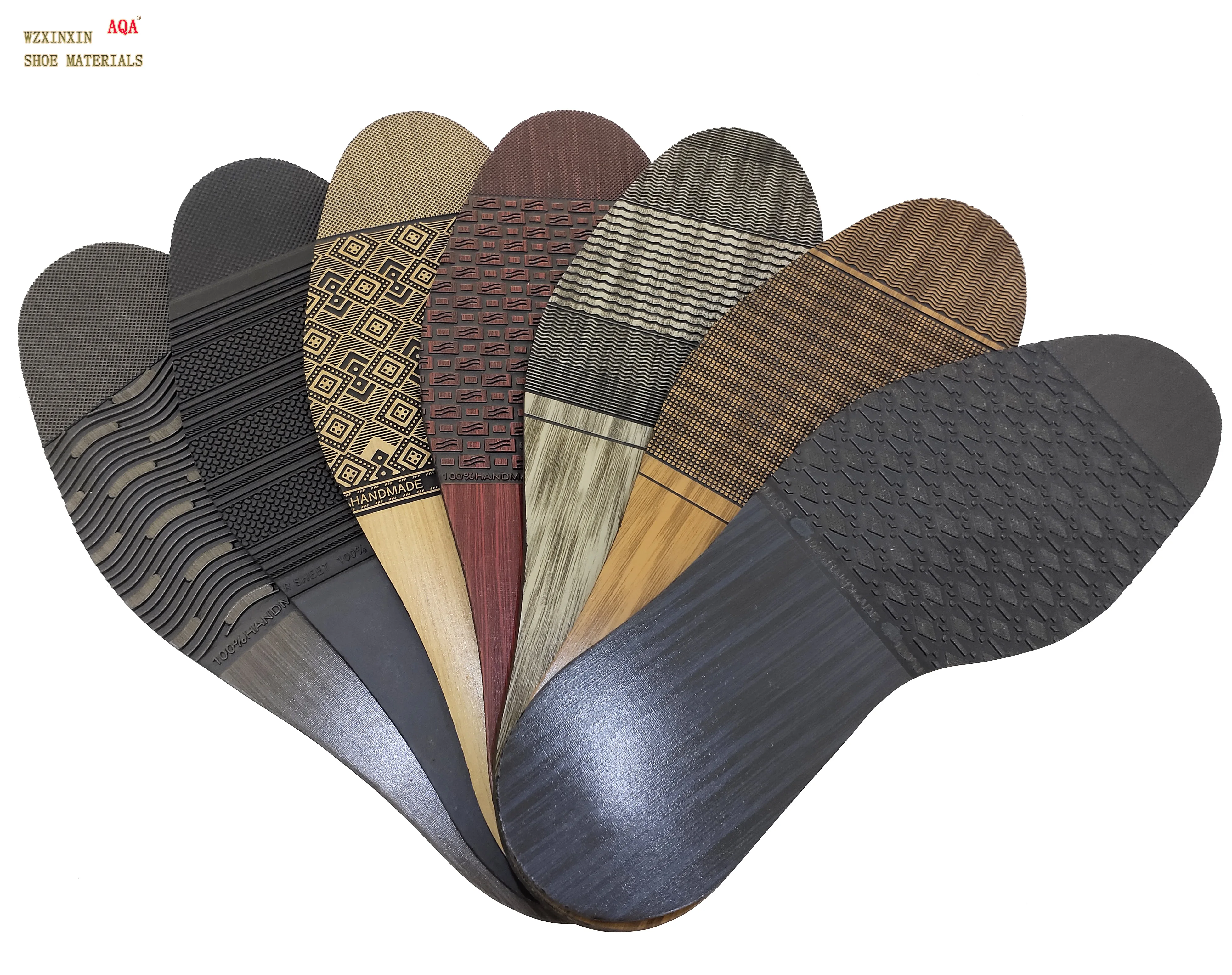Popular various design footwear material  nonslip design durable high abrasion rubber outsole sheet for men dressing shoe sole