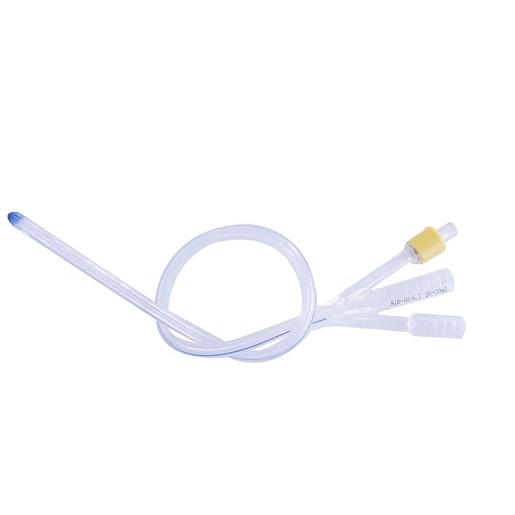 Factory Price High Quality 2 Way Or 3 Way Disposable Silicone Foley Catheter With Balloon