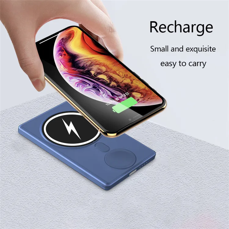3 in 1 Magnetic Wireless Charging Pad Qi 5000mAh Ultra Slim Power Bank With Mag saf For iPhone 12 13 14