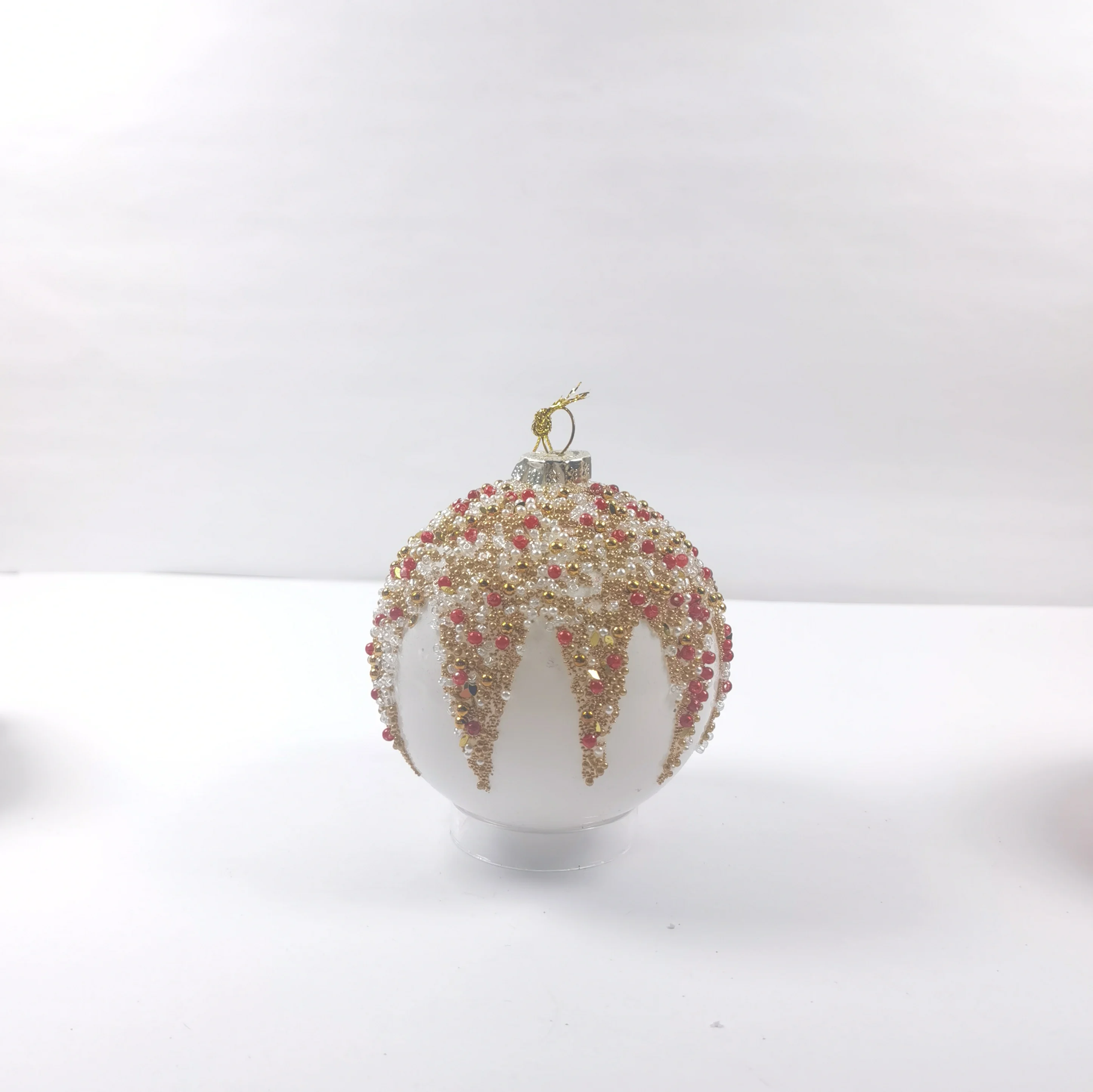 2022 New Christmas ornaments  gifts white and blue Christmas glass ball decorations for sale