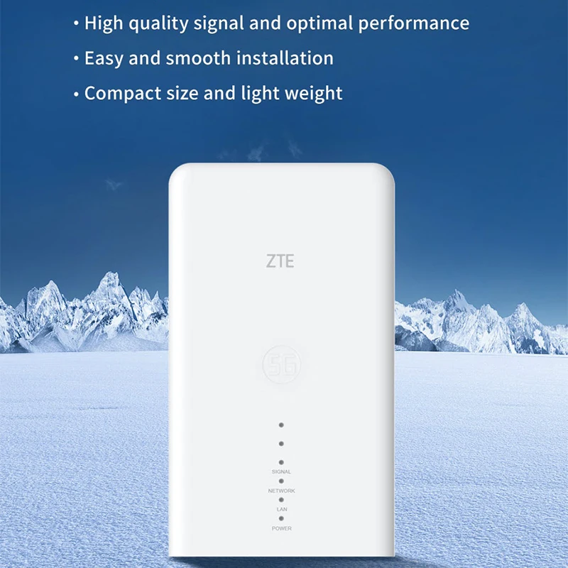 ZTE New Generation 5G Outdoor CPE MC889 SDX62 2.5G Gigabit POE RJ45 5G NSA+SA Sim Card 4G LTE Cat16 IP65 mmW WiFi Modem Router