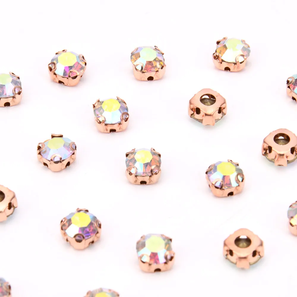 Wholesale Algeria 3D/4D Glass Stone SS35 SS45 SS40  Sew On Rhinestone for DIY Decoration Clothing