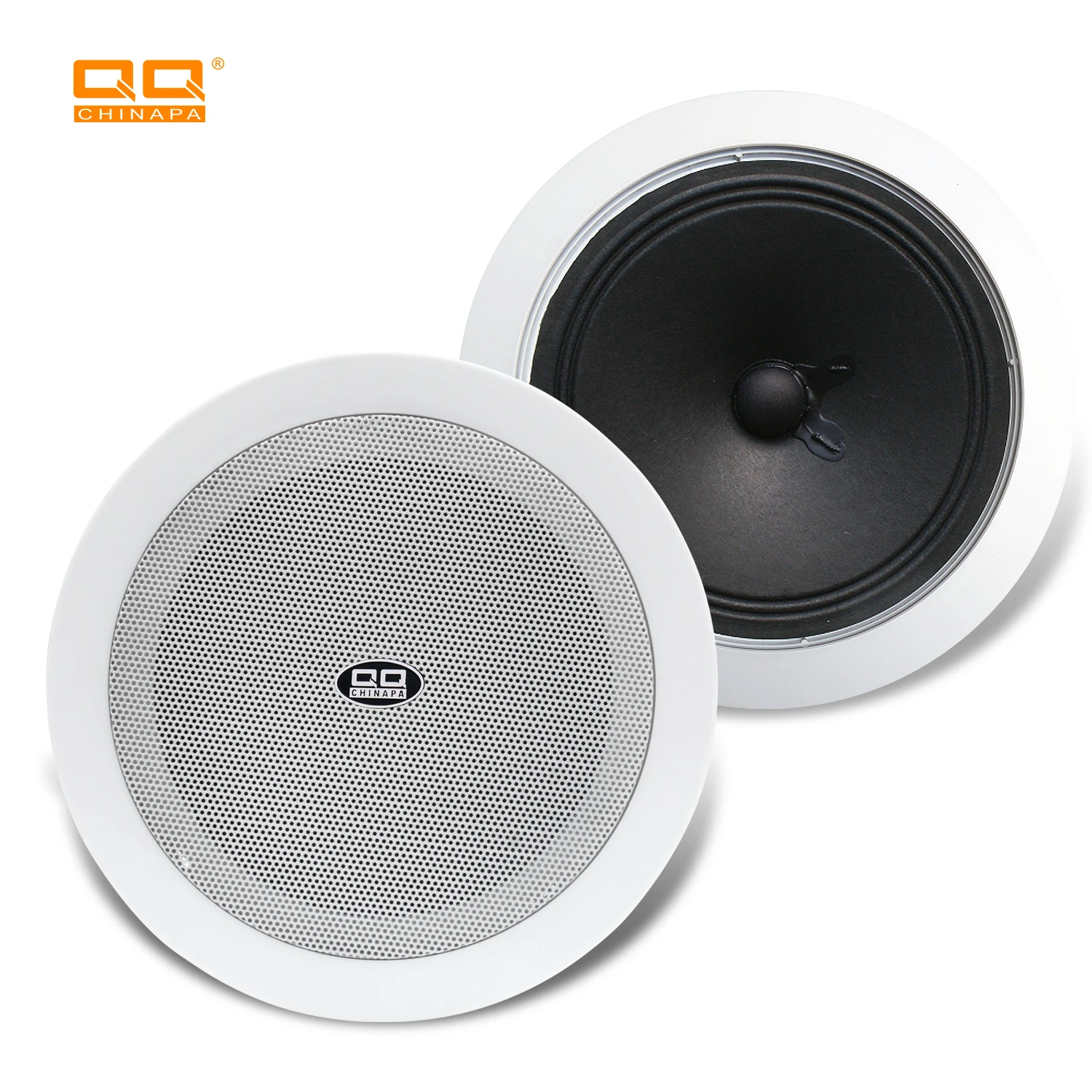 QQCHINAPA 5 inch  6.5inch 8 inch 100V Home Bathroom Wall Mount In Ceiling Speaker From Guangzhou China