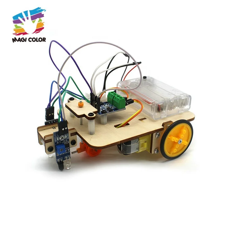 Hot Selling Kids Scientific Experiment Set Assembly Wooden Windmill Car Model W04G024