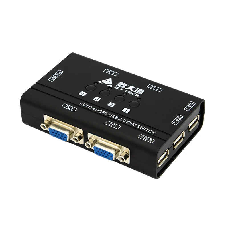 Заводская поставка, 1-4 порта, 4 входа, 1 выход, 4 порта, ручной переключатель Vga Kvm высокого качества
