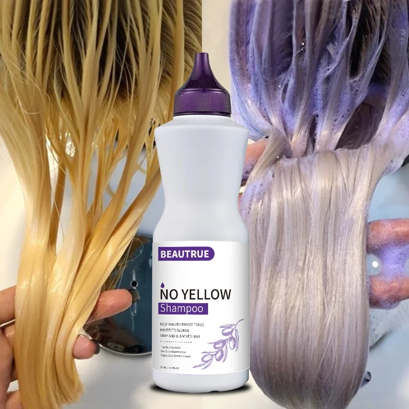 Wholesale Private Label Purple Toner Shampoo Hair Color Care Anti Brassy No Yellow Shampoo for Blonde Hair