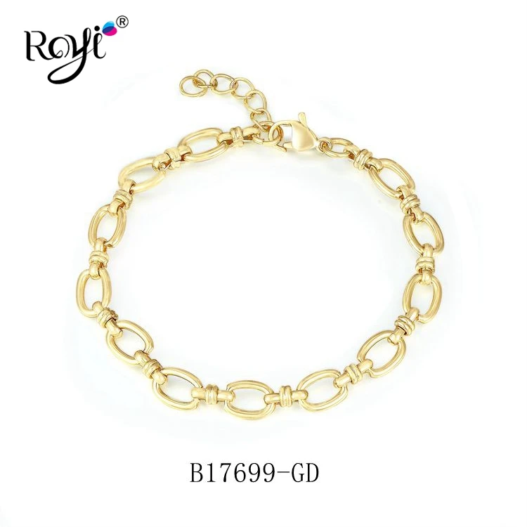 Fashion Designer Accessories Trending 14K 18K Gold Plated Bracelet Stainless Steel Chain Bracelets