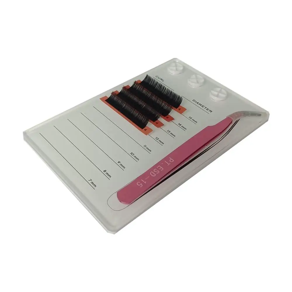 Eyelash Grafting Pallet Acrylic Lash Extension Tiles Lifting Palette Storage Pink Tray Custom Holder