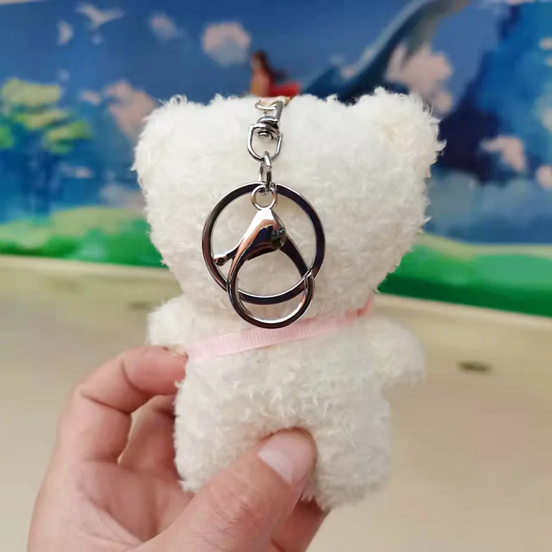 Kawaii Plush Keychain Stuffed Toys bear Toy School bag /handbag Decoration Charm Cartoon Keychain For Girls Christmas Gift
