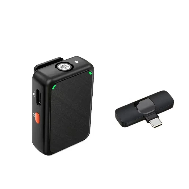 k65 type c Noise Cancellation Mini Type c Microphone Lapel Studio Mic Phone Professional Dual Wireless Microphone
