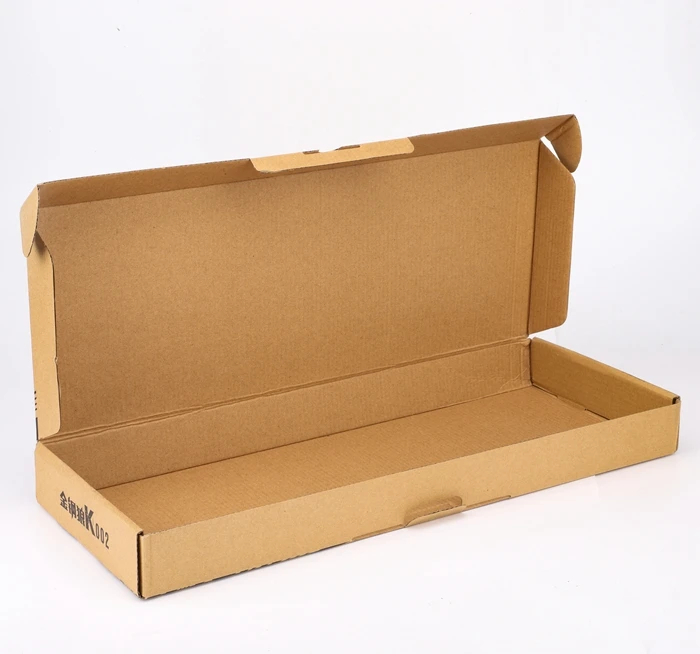 Natural brown kraft paper shipping box custom corrugated electronics ecommerce packaging keyboard box