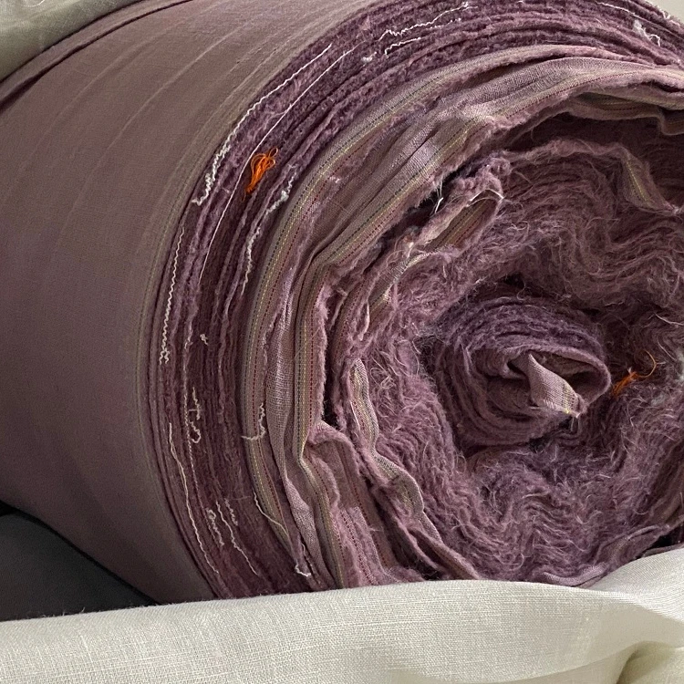 Reactive Dyed Eco-friendly Stock Natural Breathable Linen Fabric Large Extra Wide 280cm Washed Curtain Bedding Linen