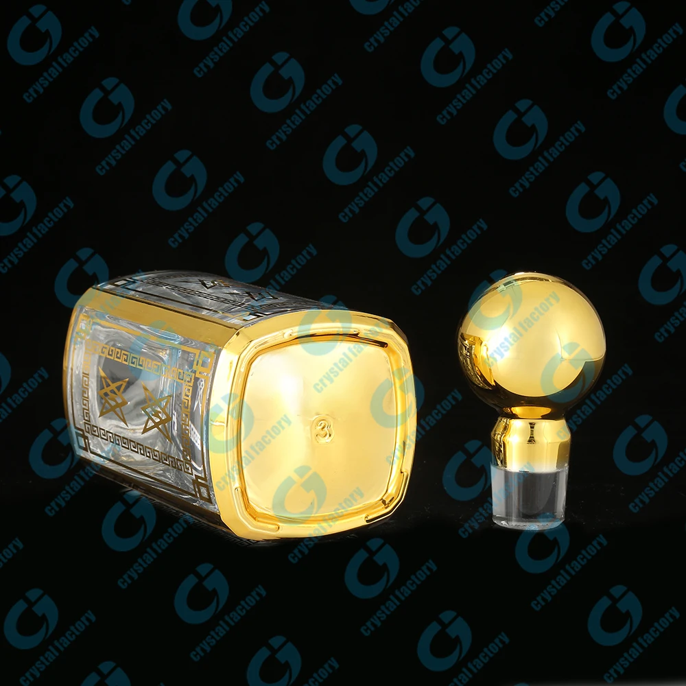 CJ-Decorative 150ml UV Printing Customized Empty Perfume Glass Display Attar Bottle For Oud Oil Shop  Display