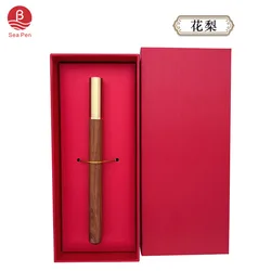Hot Sale Variety Of Rare Wood Signature Pen With Pen Box Business Gift Set Handbag Can Custom Logo