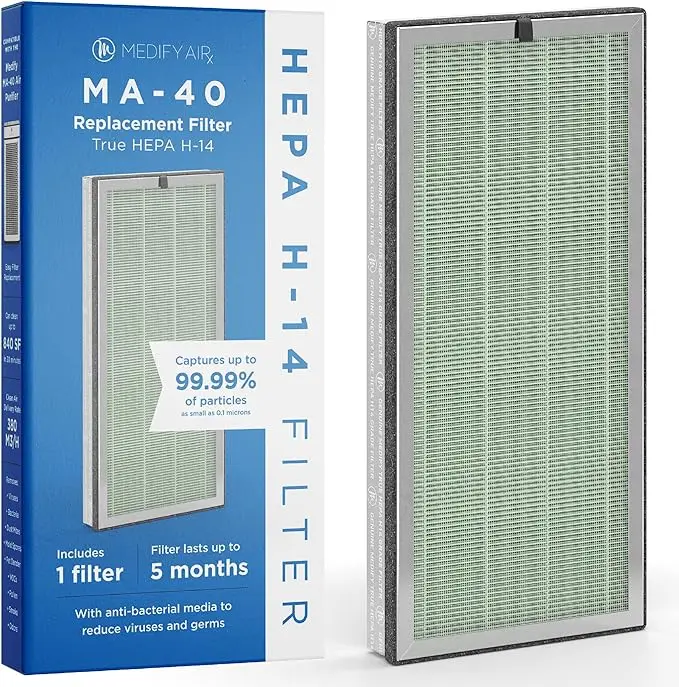 Purifier Air circulating filter HEPA for cat pet adapted to Medify MA-40 Genuine AirPurifier element compatible with MedifyMA-40