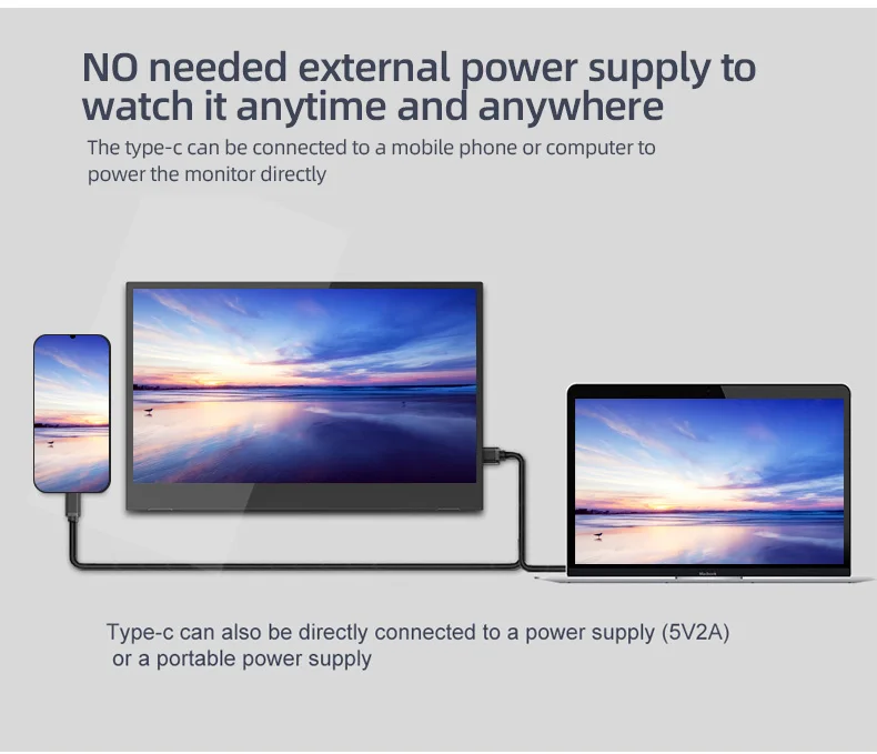 FHD 1080P 15.8 inches 4K monitor portable monitor for laptop