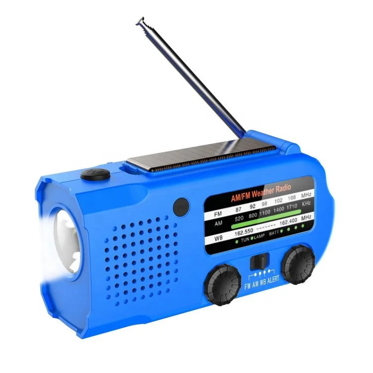 XSY-299 Solar and Hand Crank Multi Band Radio Receivers FM Radio World Receiver Radio with Flashlight NOAA AM/FM