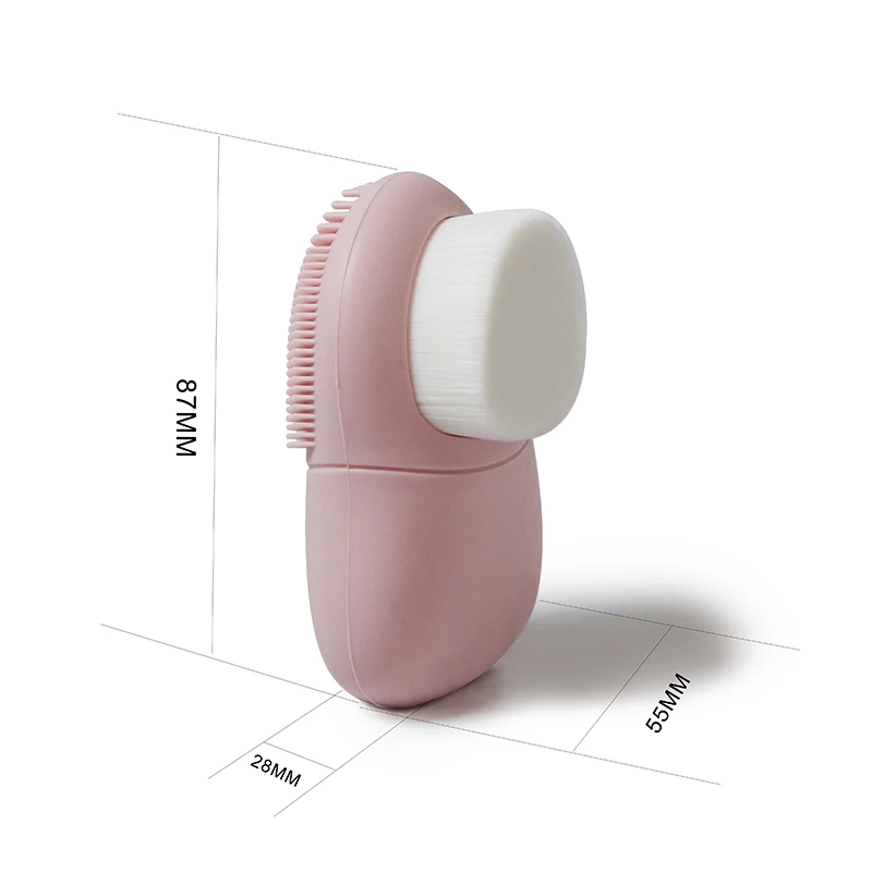 Amazon Hot Selling Manual Handle Face Scrub Exfoliator Makeup Brushes Blackheads Cleanser Soft Silicone Facial Cleaning Brush