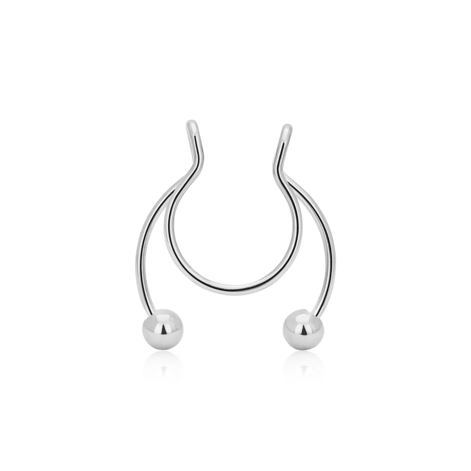 Fashion antler 316L Stainless steel nose ring trend personality septum U-shaped nose ring nose clip