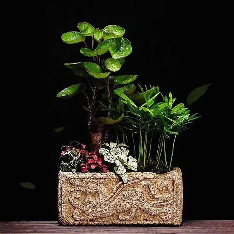 Big Flower Pot Cement Molds  Silicone Concrete Planter Mould