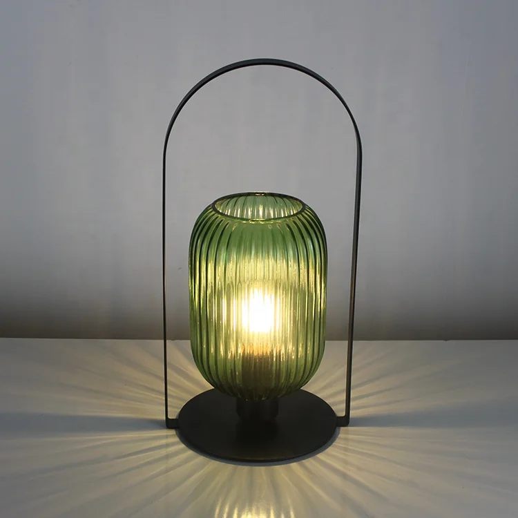 
Simple arch design desk light glass shade E27 table lamp 