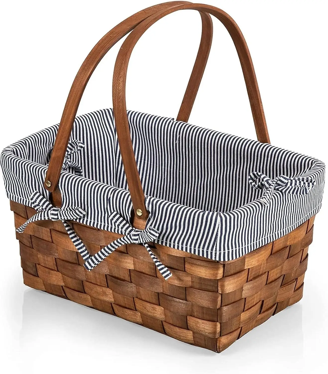 JY Wicker Storage Cooler Bag Organizing Folding Picnic Basket With Blanket Gift Travel Lid Outdoor Wicker Picnic Basket