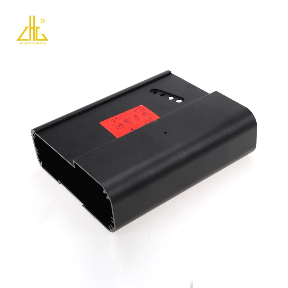 black heatsink aluminum alloy 6063 die cast housing extrusion battery box with metal shell