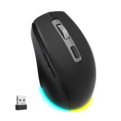Wholesale OEM High Quality Mouse Computer Rechargeable Ergonomic 6-Rgb Game Gaming Mouse 2.4G Wireless Bluetooth Mouse
