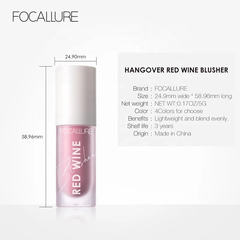 
Focallure Inexpensive Professional Mini Design Liquid Blush Makeup Long Lasting 4 Colors For Option 