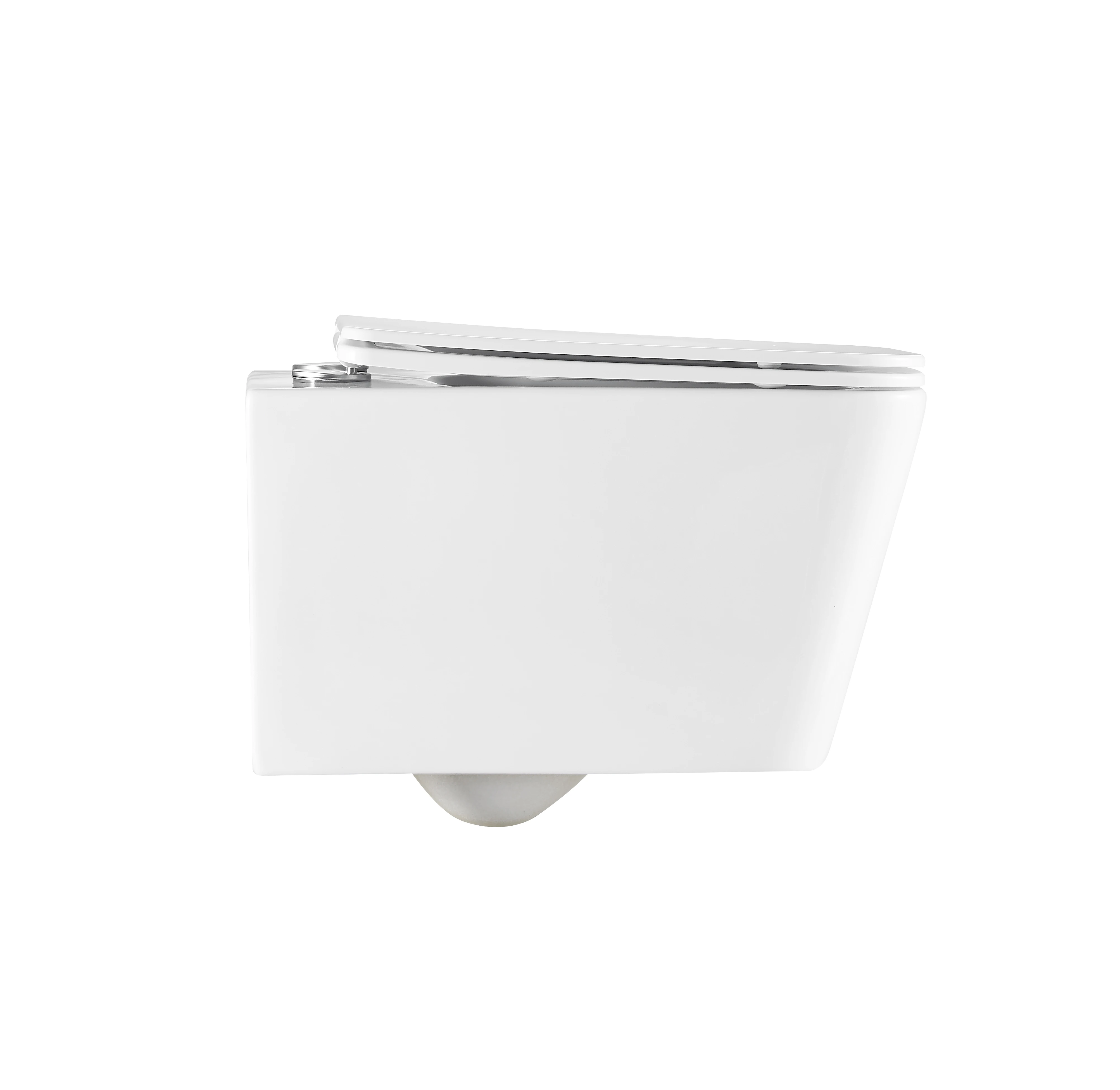 Modern Square Rimless Sanitary Ware Toilet Wc With CE Certificate Wall Hung Toilet With UF Slow Close Toilet Seat