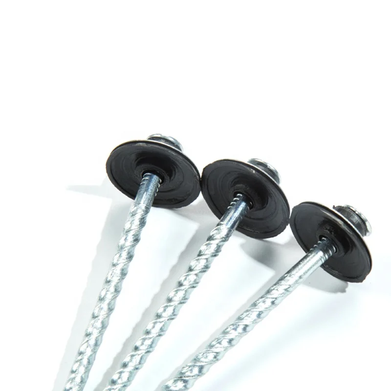 zinc roofing screw nails with iron and rubber washer assembled