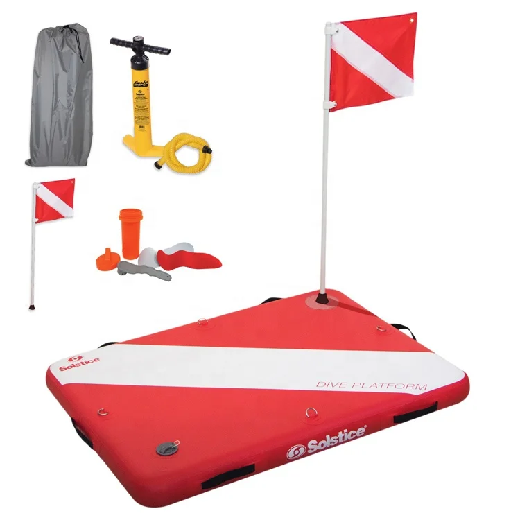 Floating Water Island Inflatable Boat Dock Dive Marine Platform
