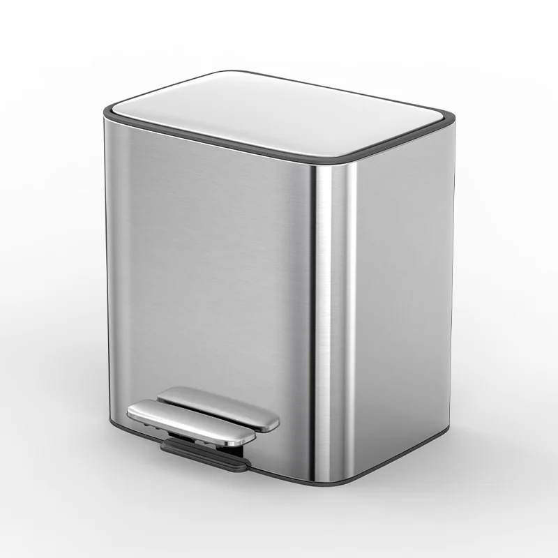 11.5L*2 Recycle bin Soft Close pedal bin Stainless steel Square trash bin dustbin trash can recycle trash can
