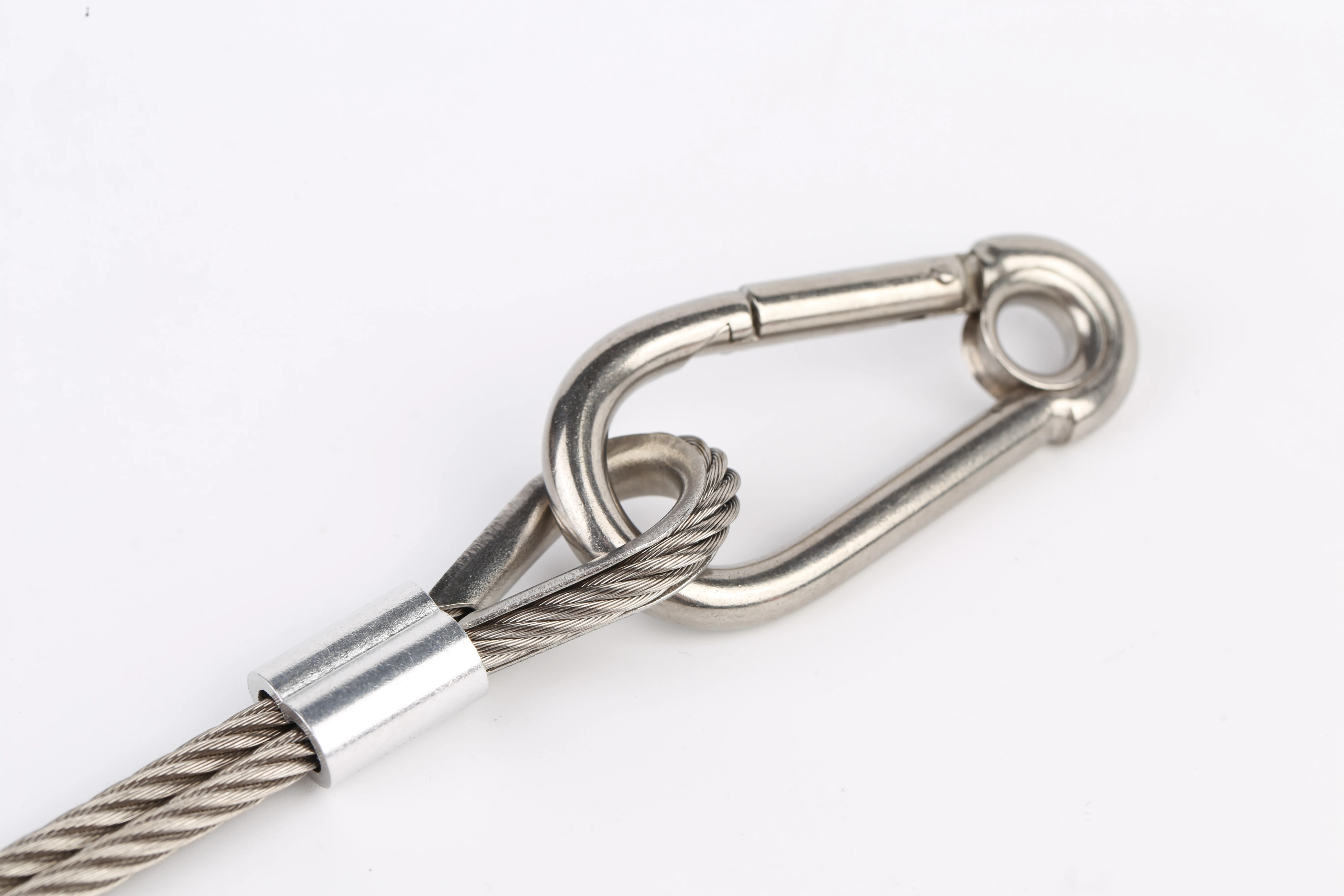 Rigging Hardware Hooks Stainless Steel Snap Hook Carbine Hook with Eyelet