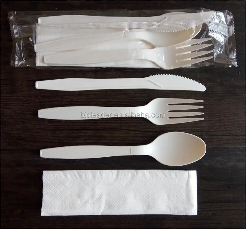 Eco friendly Biodegradable Disposable Cornstarch Plastic Spoon