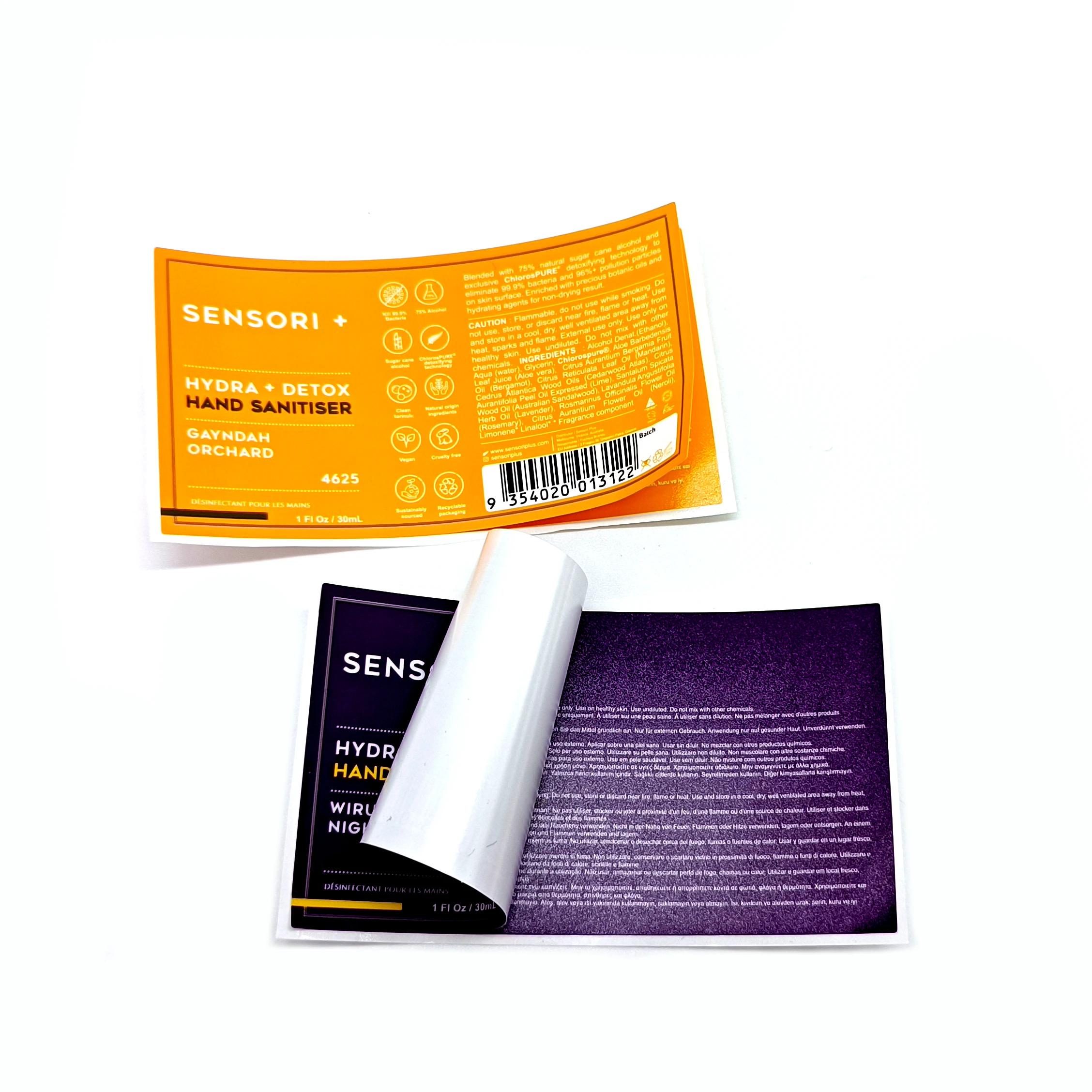 Custom Multi layer Stickers Layer Labels folding stickers peel and reveal labels for Cosmetic stickers