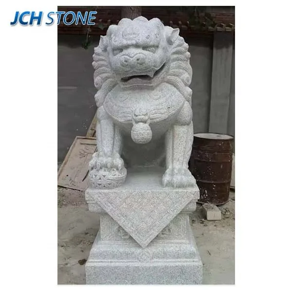 Natural granite carvings animal statues Chinese Stone Lions