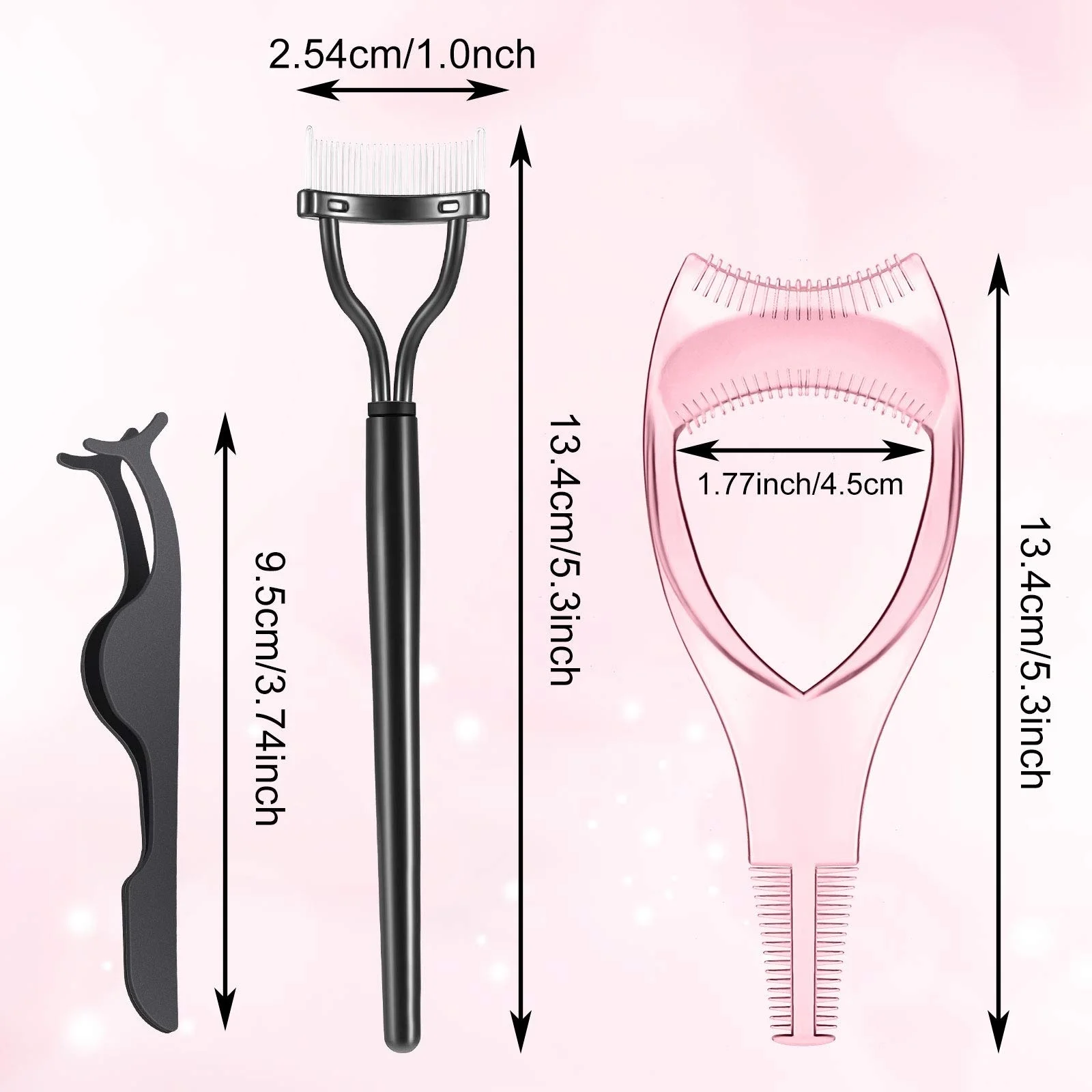 Customized logo Eyelash Makeup Tool Mascara Guard Lash Separator Tool Eyelash Comb Curler Eyelash Separator