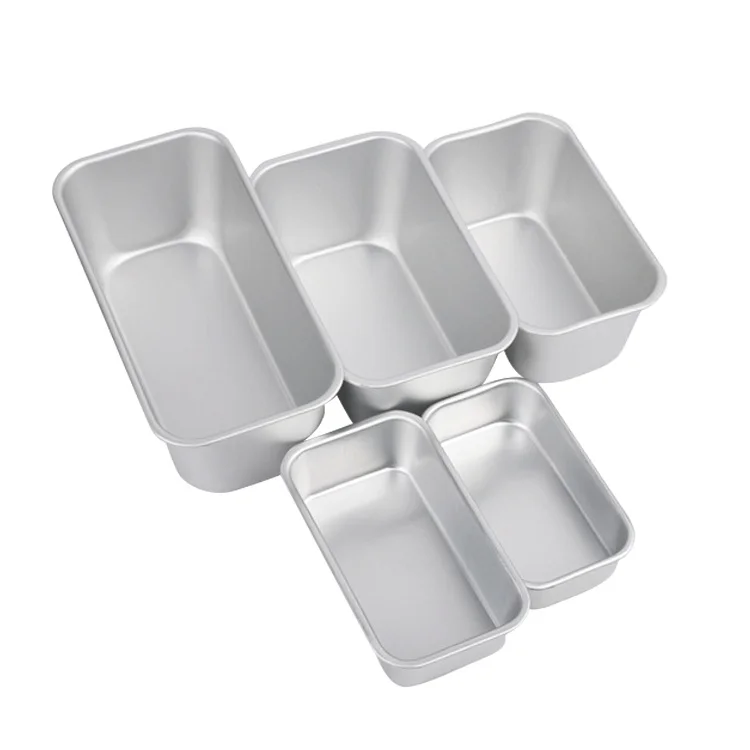 Bakery Equipment Non Stick Big Square Shape Silver 3D Cheese Bake Cake Tools Molds Metal Aluminium Pans