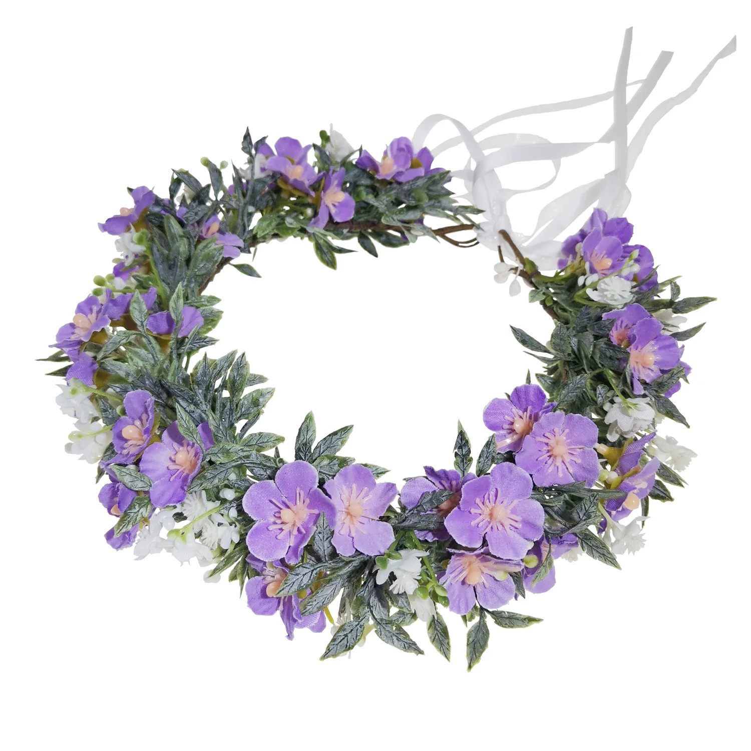 Popular Handmade Floral Crown Rose Flower Headband Coronas De Flores Couronne De Fleur Fairy Flower Headdress Wedding Hairband