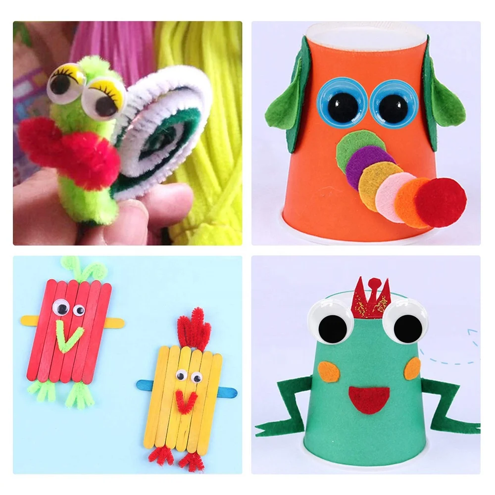 1620pcs Googly Wiggle Eyes Self Adhesive for Craft Sticker Multi Colors and Sizes DIY