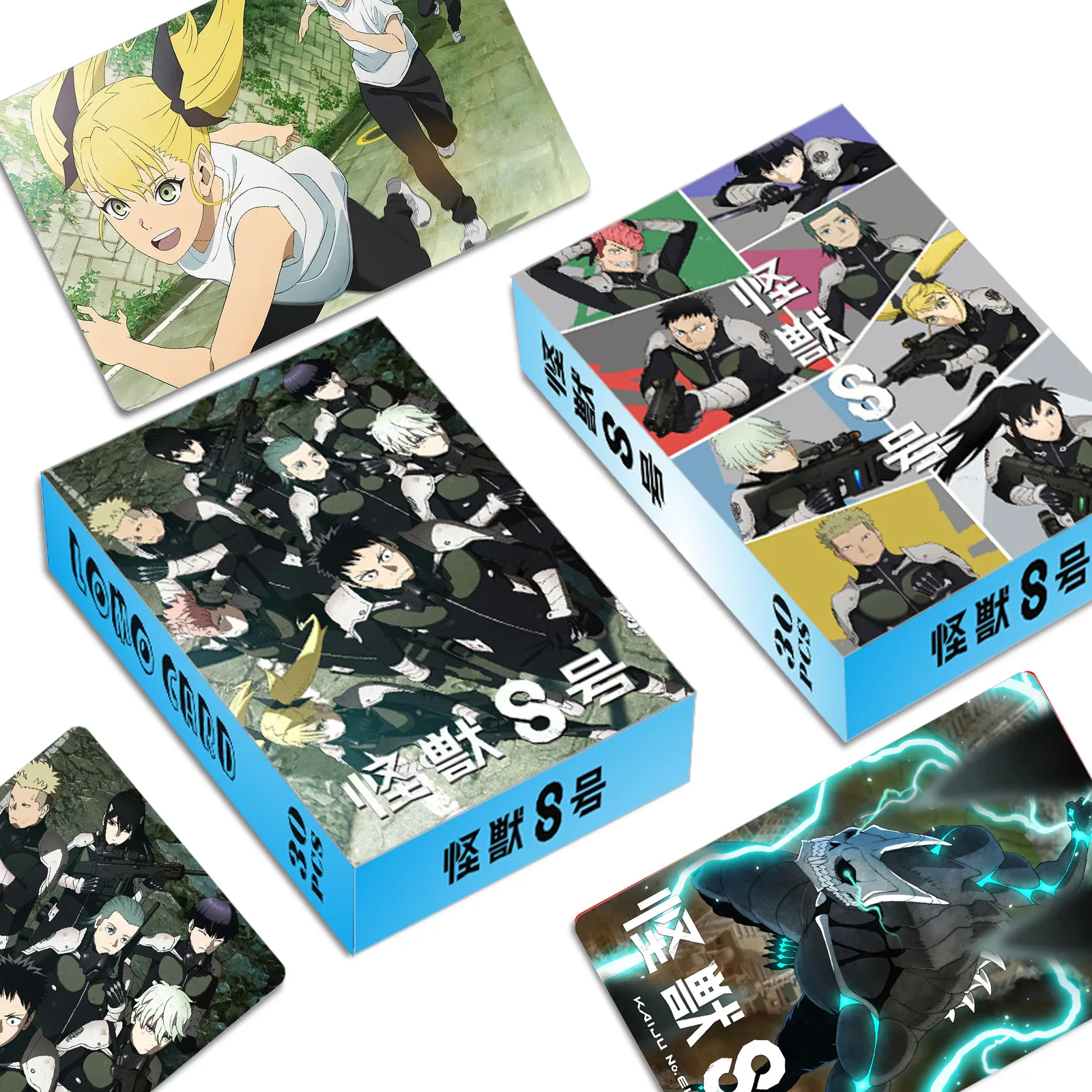 Minrogn Popular 30pcs/box Double Anime Kaiju 8 Lomos Card  High Definition Print Greeting Card Bookmark Postcard