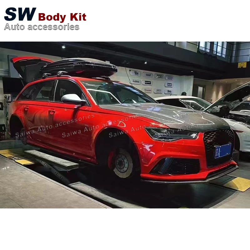 Кованый прозрачный колпак из углеродного волокна для Audi A6 S6 RS6 2012-2018 комплект модернизации двигателя крышка клапана капота